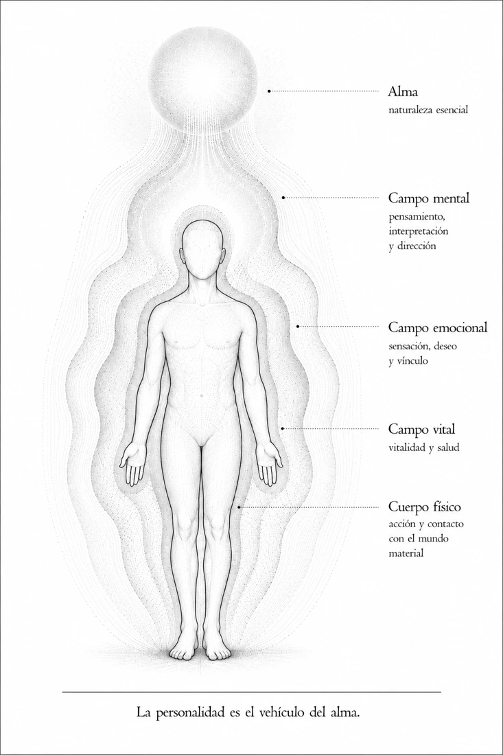 Lámina de anatomía energética del material SEVITAL