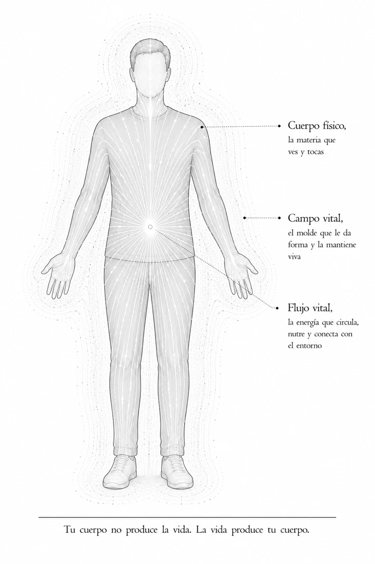 Lámina de anatomía energética del material SEVITAL