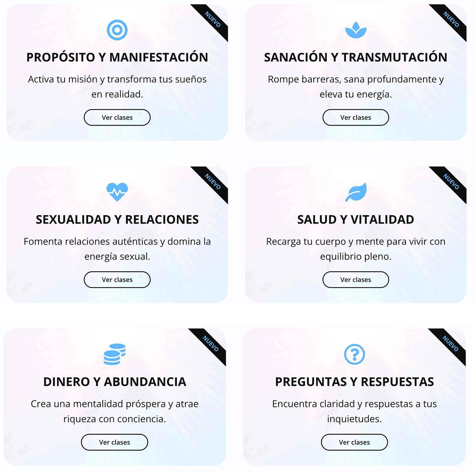 secciones de coaching movil